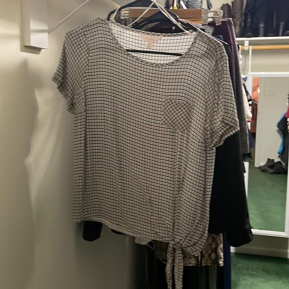 Black small checker print. Lauren Conrad size small worn once
